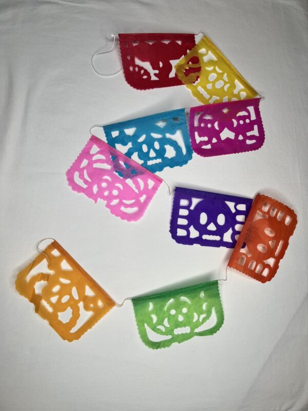 MINI GUIA 1/8 DE PAPEL PICADO DIA DE MUERTOS MULTICOLOR