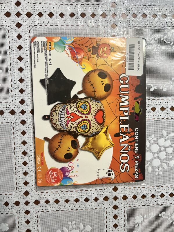 KIT DE 5 GLOBOS HALLOWEEN / DIA DE MUERTOS