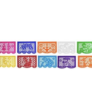 GUIA DE PLASTICO 1/4 MULTICOLOR DIA DE MUERTO